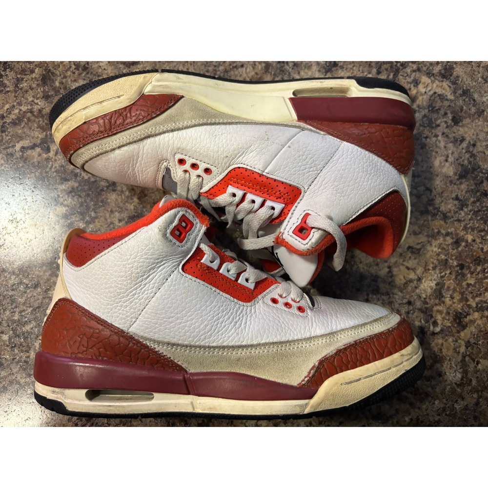 Jordan 3 Retro Mars Stone GS White Orange Brown DV7028-108 Kids Size‎ 6.5Y